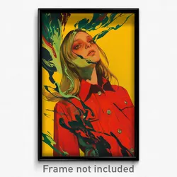 German Movie Poster - Girl Feeling Remorse, Famous Red Jacket (Art Print)