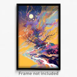 Art Poster - Harmonious Backwater (Psychedelic Trippy Weird 11x17 Print)