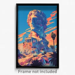 Greek Movie Poster - Rundown Desert (Greece Psychedelic Art Retro Film Print)