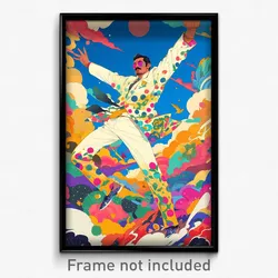 Bollywood Movie Poster - Man Feeling Courage, Tremendous Polka Dot Legwear