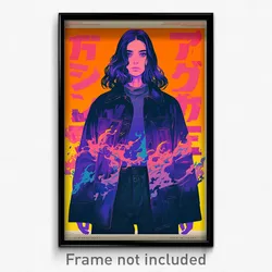 German Movie Poster - Woman Feeling Assertive, Imaginary Purple Jacket (Print)