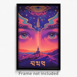 Hebrew Movie Poster - Lovely Room (Israel Psychedelic Art Retro Film Print)
