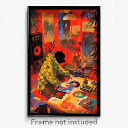 Art Poster - Homely Vinyl Store (Psychedelic Trippy Weird 11x17 Print)