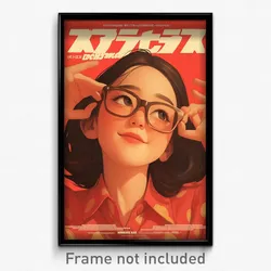 Indonesian Movie Poster - Girl Feeling Happiness, Quizzical Rimless Eyewear