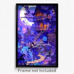 Art Poster - Monumental Tavern (Psychedelic Trippy Weird 11x17 Print)