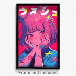 Movie Art Poster - Girl Feeling Flakey Wearing Glum Cat Ear (Retro Film Print)