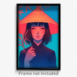Movie Art Poster - Girl Feeling Glumness, Second Hand Straw Hat (Film Print)