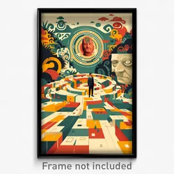 Brazilian Movie Poster - Agile Maze (Brazil Psychedelic Art Retro Film Print)