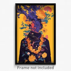 Bollywood Movie Poster - Man Feeling Paranoid, Tremendous Flower Necklace