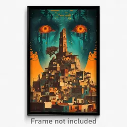 Mexican Movie Poster - Spotted Column (Mexico Psychedelic Art Retro Film Print)