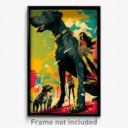 Brazilian Movie Poster - Gigantic Dog (Brazil Psychedelic Art Retro Film Print)