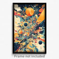 French Movie Poster - Bubbly Hall (France Psychedelic Art Retro Film Print)