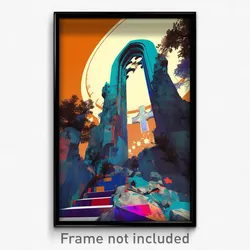 Art Poster - Smooth Cathedral (Psychedelic Trippy Weird 11x17 Cartoon Print)