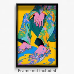 Art Poster - Man Feeling Woe Wearing Cheery Baggy Pants (Print)