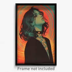 Icelandic Movie Poster - Girl Feeling Bored, Messy Star Choker (Art Print)