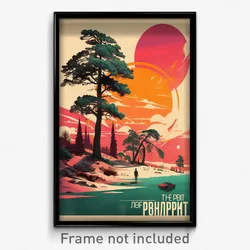 Russian Movie Poster - Muted Camp (Russia Psychedelic Art Retro Film Print)