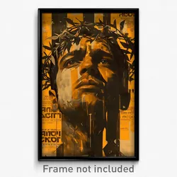 Greek Movie Poster - Man Feeling Dislike, Astonishing Orange Choker (Art Print)