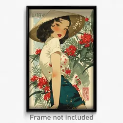 Vietnamese Movie Poster - Girl Feeling Admiration, Animated Side Slit Shorts