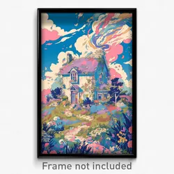 Icelandic Movie Poster - Antique House (Iceland Retro Film Art Print)