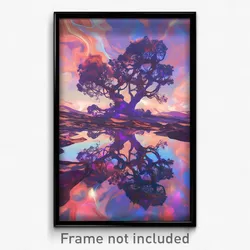 Art Poster - Reflecting Moor (Psychedelic Trippy Weird 11x17 Print)