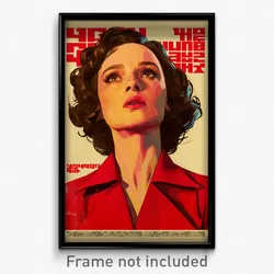 Hebrew Movie Poster - Woman Feeling Homesickness, Red Suit (Israel Art Print)