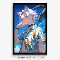 Anime Art Poster - Man Feeling Envy Wearing Idealistic Animal Collar (Print)