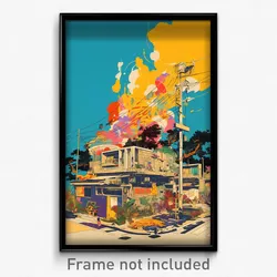 Indonesian Movie Poster - Light Blue Lumber Yard (Indonesia Film Art Print)