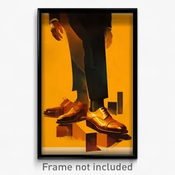 Spanish Movie Poster - Man Feeling Disappointment, Spectacular Yellow Footwear