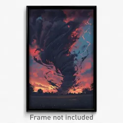 Art Poster - Realistic Tornado (Psychedelic Trippy Weird 11x17 Print)