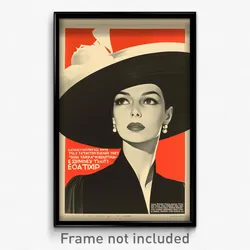 Greek Movie Poster - Woman Feeling Doubt, Klutzy Large Hat (Greece Art Print)