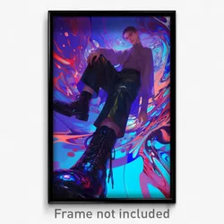 Anime Art Poster - Man Feeling Confident Wearing Feminine Lace Up Boots (Print)
