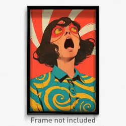 Brazilian Movie Poster - Girl Feeling Anger, Bumpy Polo Shirt (Brazil Art Print)