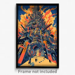 German Movie Poster - Zany Ancient Architecture (Germany Retro Film Art Print)