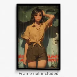 Vietnamese Movie Poster - Girl Feeling Longing, Gloomy Brown Shorts (Art Print)