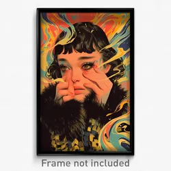Greek Movie Poster - Girl Feeling Grief, Marvelous Fur Scarf (Greece Art Print)