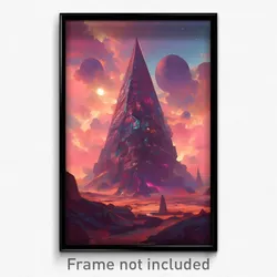 Art Poster - Triangular Courthouse (Psychedelic Trippy Weird 11x17 Print)
