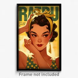 Brazilian Movie Poster - Girl Feeling Hospitable, Reasonable Polka Dot Scrunchie