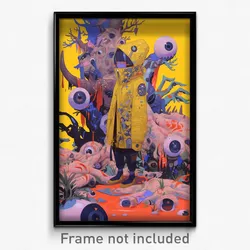 Art Poster - Yellow Schnitzel (Psychedelic Trippy Weird 11x17 Print)