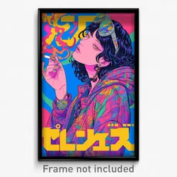 Hebrew Movie Poster - Girl Feeling Liking, Mellow Multicolored Jacket (Print)