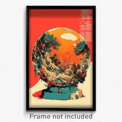 Chinese Movie Poster - Spherical Desert (China Psychedelic Art Retro Film Print)