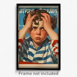 Russian Movie Poster - Boy Feeling Loathing, Triangular Striped Shirt (Print)