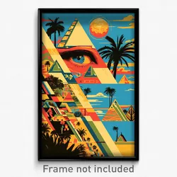 Spanish Movie Poster - Ordinary Pyramid (Spain Psychedelic Art Retro Film Print)