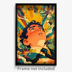 French Movie Poster - Boy Feeling Dejection, Tremendous Side Tie (Art Print)