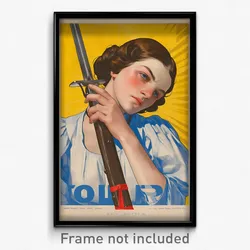 Russian Movie Poster - Girl Feeling Lonely, Lively White Dress (Art Print)