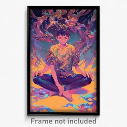 Art Poster - Boy Feeling Annoyance Wearing Different Yoga Pants (Art Print)