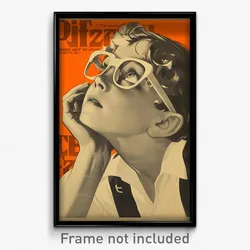 German Movie Poster - Boy Feeling Elation, Studious White Framed Eyewear (Print)