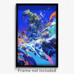 Art Poster - Outrageous Snowfields (Psychedelic Trippy Weird 11x17 Print)