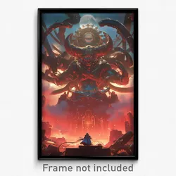 Movie Art Poster - Gigantic Throne (Psychedelic Trippy Retro Cartoon Film Print)