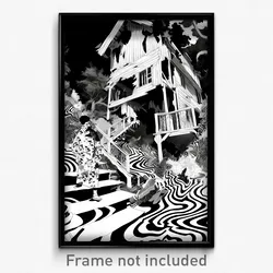 Art Poster - Colorless Parsonage (Psychedelic Trippy Weird 11x17 Print)