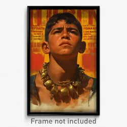 Mexican Movie Poster - Boy Feeling Discontentment, Bumpy Gold Necklace (Print)